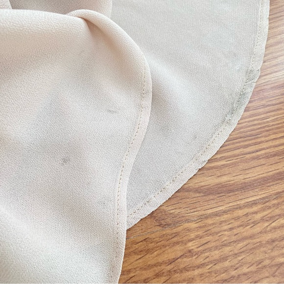 REFORMATION CALLALILY beige cream champagne backless v-neck wrap maxi dress - Picture 8 of 16